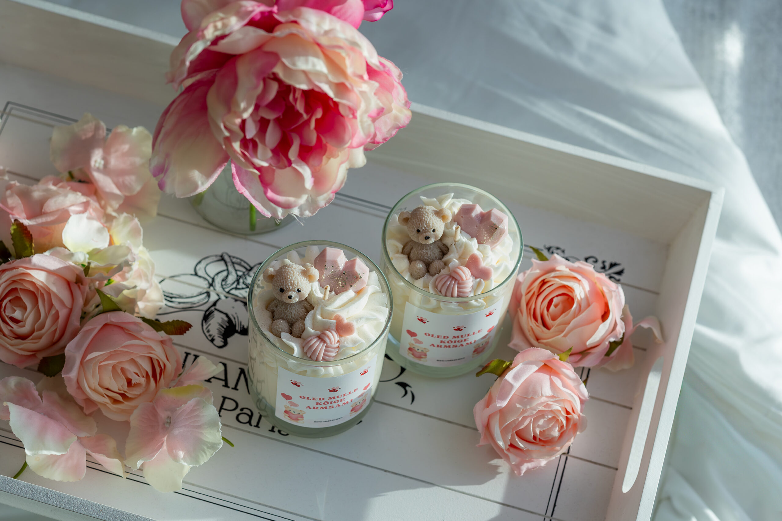 Karukesega sõbra-, ja naistepäevaküünal (Virsik) - Image 2